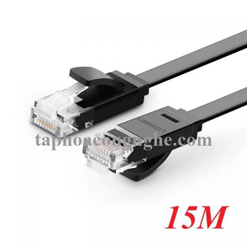 Ugreen 50180 15M màu Đen Cáp mạng LAN CAT6 dây dẹt NW102 30050180